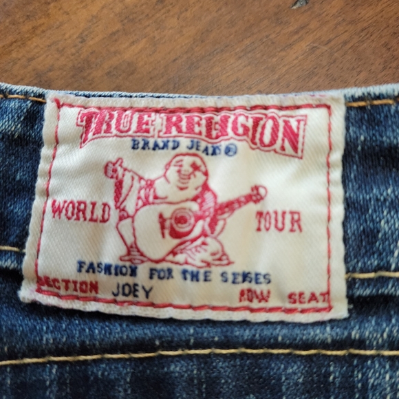 True Religion Blue Flare Wide Leg Jeans Classic Style - Picture 4 of 7